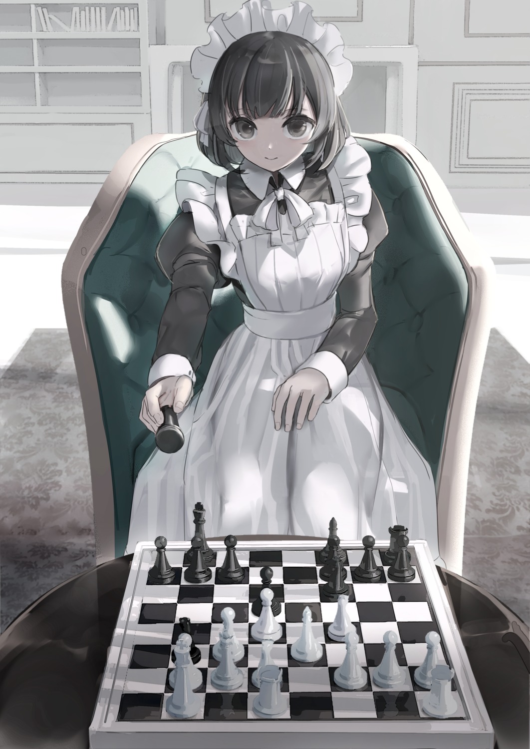 Аниме девушка шахматы